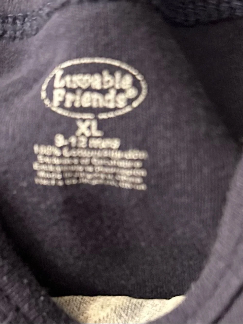 Luvable Friends Navy One-Piece with Gold Deer Embroidery